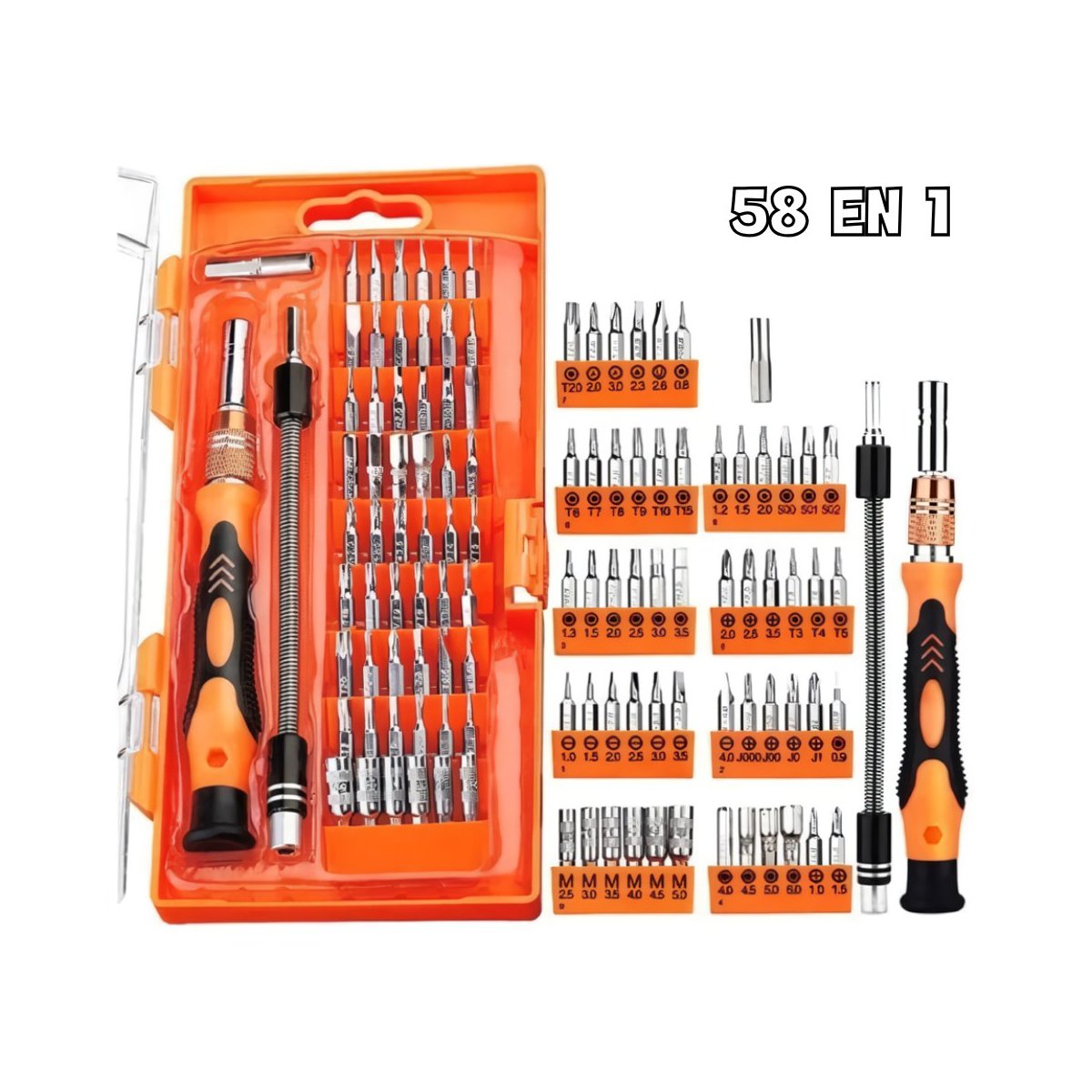 Kit de destornillador de precisión magnético 58 en 1 herramientas manuales de reparación