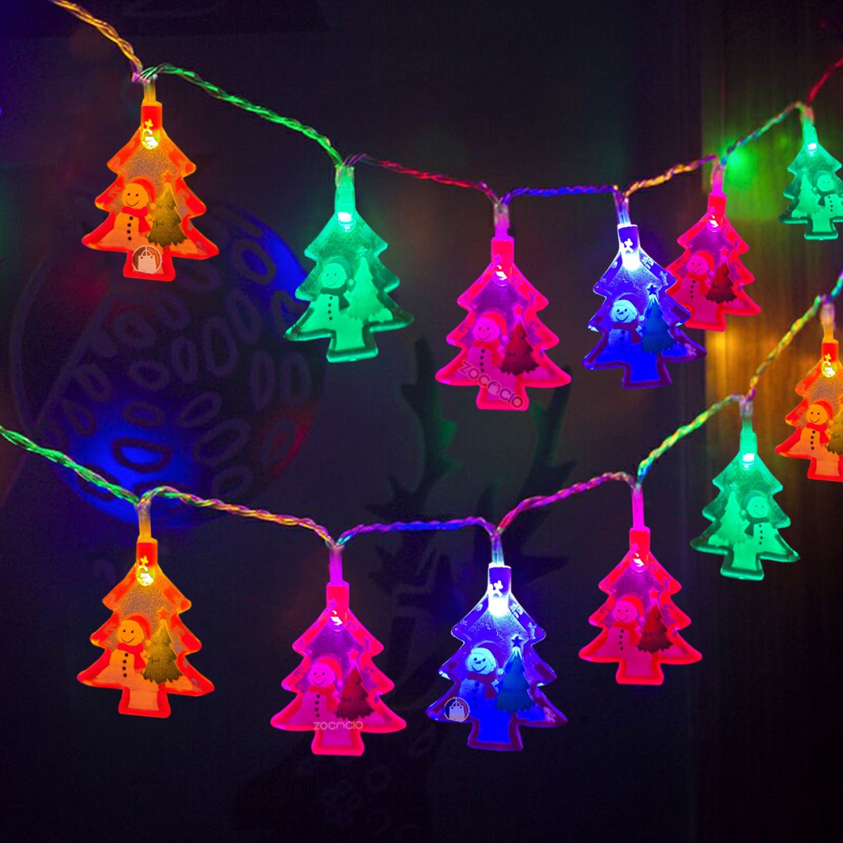 Luces De Navidad Lineal De Arbolitos