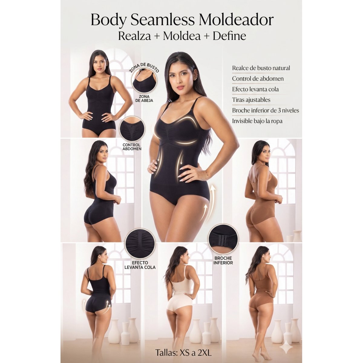 Body Sculpt "Push-Up" - Control Fuerte — COCOA/L