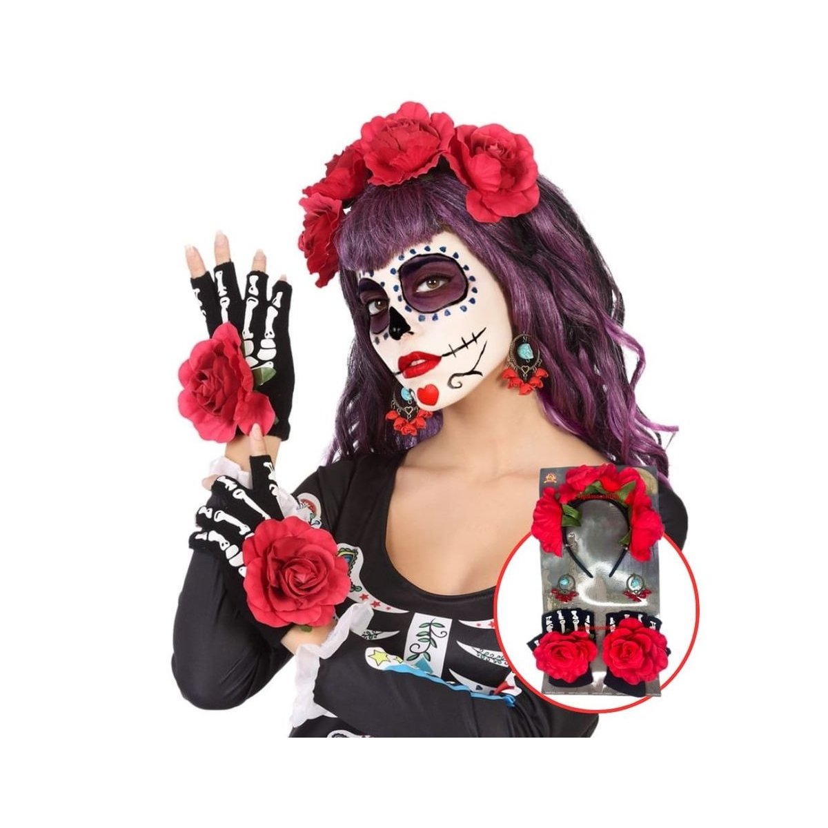 Kit De Catrina Mexicana Disfraz