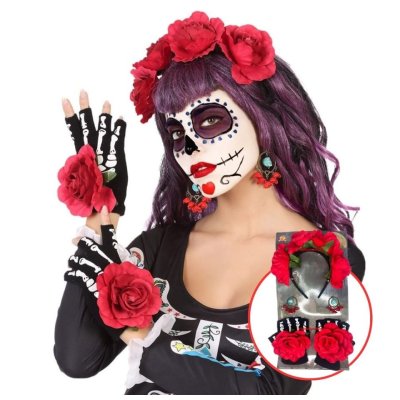 Kit De Catrina Mexicana Disfraz