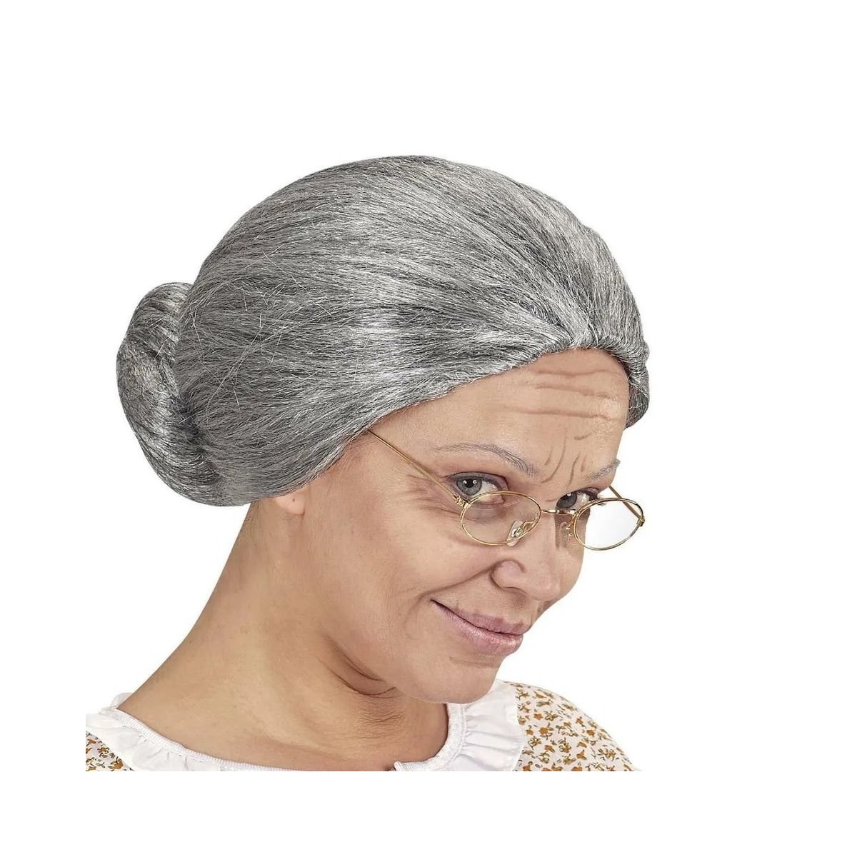 Peluca De Abuela Disfraz De Viejita Anciana Halloween Of-643