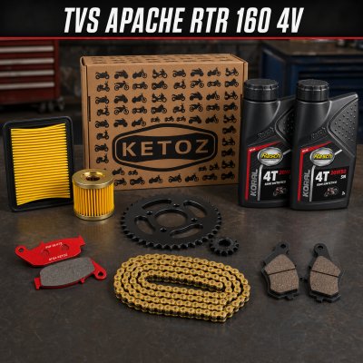 Combo Mantenimiento TVS Apache RTR 160 4V – Aceite, Filtros, Frenos y Arrastre